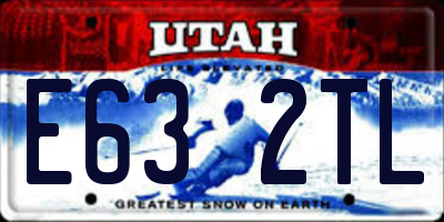 UT license plate E632TL