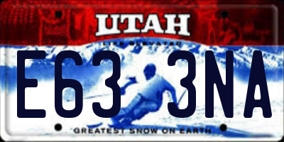 UT license plate E633NA