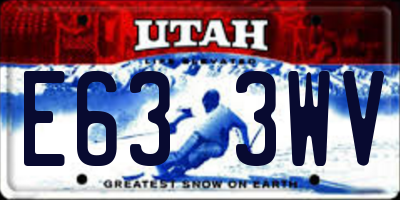 UT license plate E633WV