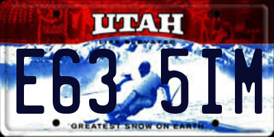 UT license plate E635IM