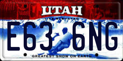 UT license plate E636NG