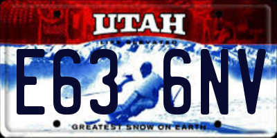 UT license plate E636NV