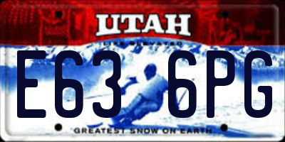 UT license plate E636PG