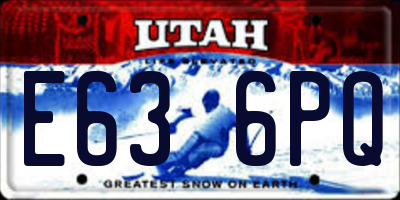 UT license plate E636PQ