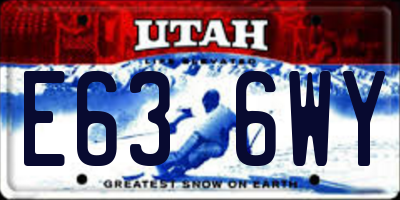 UT license plate E636WY