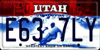 UT license plate E637LY