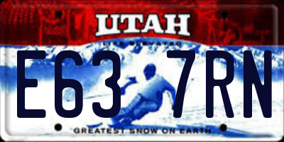 UT license plate E637RN