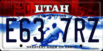 UT license plate E637RZ