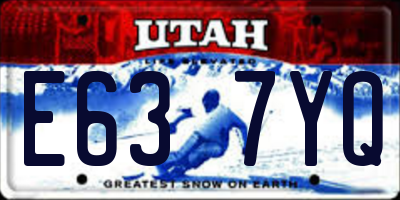 UT license plate E637YQ