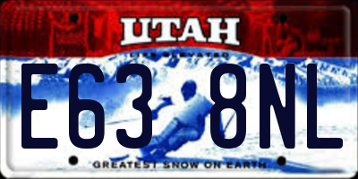 UT license plate E638NL