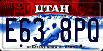 UT license plate E638PQ