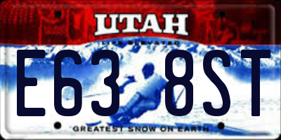 UT license plate E638ST