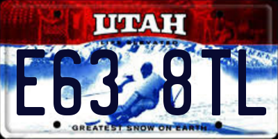 UT license plate E638TL