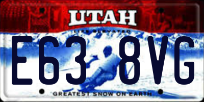UT license plate E638VG
