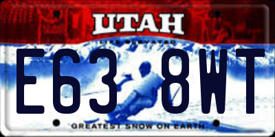 UT license plate E638WT