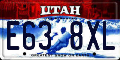 UT license plate E638XL
