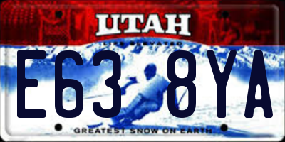 UT license plate E638YA