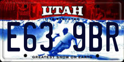 UT license plate E639BR