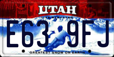 UT license plate E639FJ