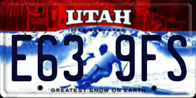 UT license plate E639FS