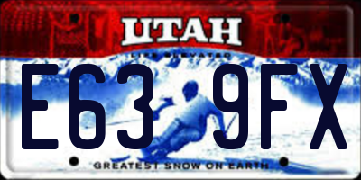 UT license plate E639FX