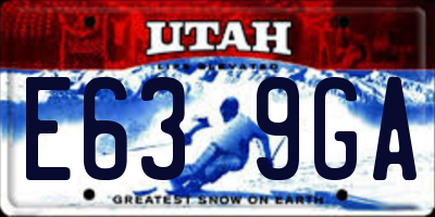 UT license plate E639GA