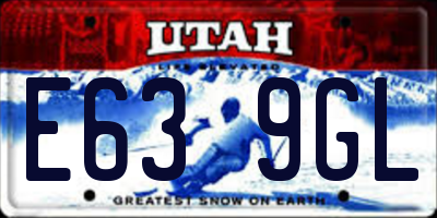 UT license plate E639GL