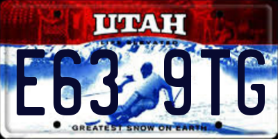 UT license plate E639TG