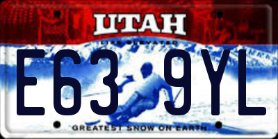 UT license plate E639YL