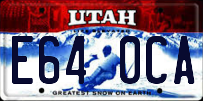 UT license plate E640CA
