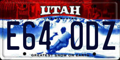 UT license plate E640DZ