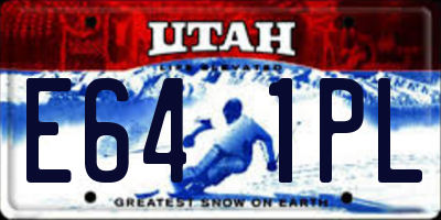 UT license plate E641PL
