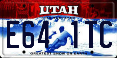 UT license plate E641TC
