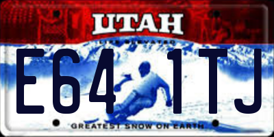 UT license plate E641TJ
