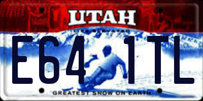 UT license plate E641TL