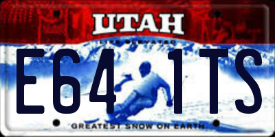 UT license plate E641TS