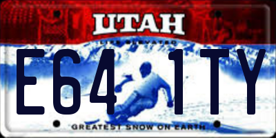 UT license plate E641TY