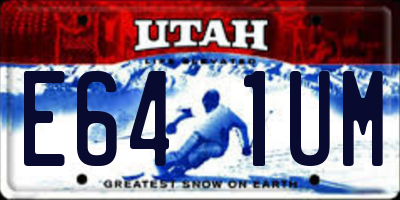 UT license plate E641UM