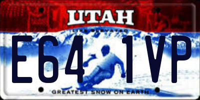 UT license plate E641VP