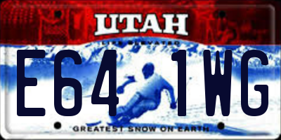 UT license plate E641WG