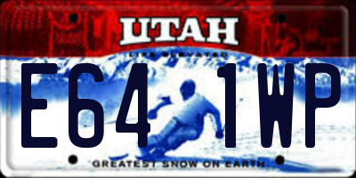 UT license plate E641WP