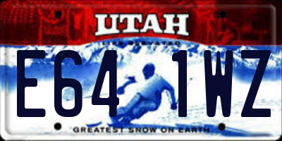 UT license plate E641WZ