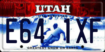 UT license plate E641XF