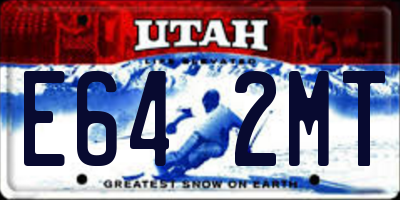 UT license plate E642MT