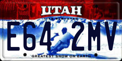 UT license plate E642MV