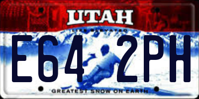 UT license plate E642PH
