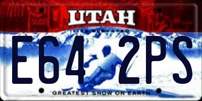 UT license plate E642PS