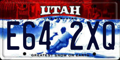 UT license plate E642XQ