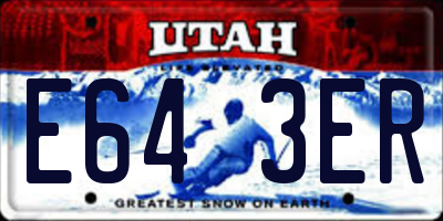 UT license plate E643ER
