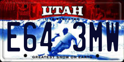 UT license plate E643MW